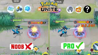 I wish i knew it before Lucario Correct Build to Deal More Damage  Lucario Build Pokemon unite [upl. by Lokin]