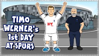 TIMO WERNERS 1st DAY AT SPURS Tottenham Transfer Parody [upl. by Alard]