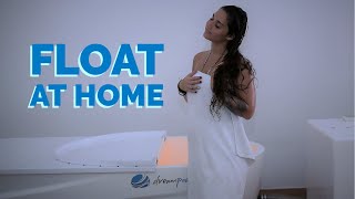 Girl Floating at Home  Sensory Deprivation  Dreampod Home Pro Float Tank User Experience [upl. by Norihs987]