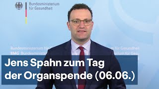 Jens Spahn zum Tag der Organspende 06062020 [upl. by Auof]