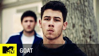 Nick Jonas amp the Cast of GOAT Talk Frat Life  MTV [upl. by Anitsenre531]