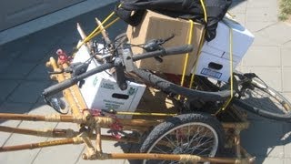 My bamboo bike trailer  the pros n cons [upl. by Yemac]