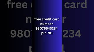 free credit card number [upl. by Nueoras]