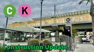 Los Angeles Metro AviationCentury C and K Line Station Construction Update [upl. by Tacye]