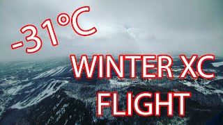 A Canadian Winter Paragliding XC Flight 31°C [upl. by Leind]