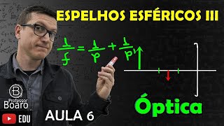 ESPELHOS ESFÉRICOS III  ESTUDO ANALÍTICO  ÓPTICA  TEORIA  EXERCÍCIOS  AULA 6 [upl. by Acinnor]