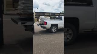 Loading 2500 pounds into the bed of a half ton Chevy [upl. by Jaycee311]