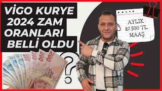 VİGO KURYE 2024 YILI ZAM ORANLARINI AÇIKLADI  AYLIK 87500 TL KAZANÇ [upl. by Tibbitts427]