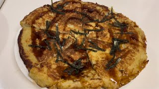 SareimaPotato onion pancake okonomiyaki 馬鈴薯お好み焼き [upl. by Shivers]