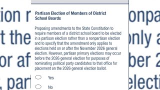 Amendment 1 Should school board members have to declare political party [upl. by Amy167]