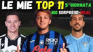 LE MIE TOP 11 PER LA 5° GIORNATA  CERTEZZE DA SCHIERARE AL FANTACALCIO 20242025 BIG REALE SORPRESE [upl. by Delfine557]