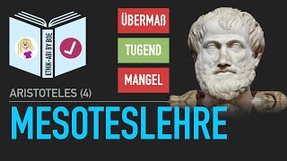 Aristoteles  Tugend als Mitte  Mesoteslehre Tugendlehre [upl. by Alehs]