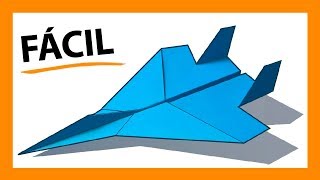 FÁCIL F15 Avión de papel 💙 Cómo hacer un increíble avión de papel de guerra que vuele mucho [upl. by Seligman]