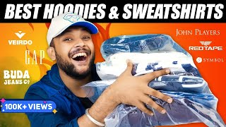 Best Hoodies amp Sweatshirts Haul For Winter Men 🔥Redtape GAP Verido Amazon Haul 2024  ONE CHANCE [upl. by Eisse]