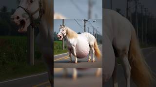 Rescue a pregnant mare saved a life horse mare treatment humanity [upl. by Massiw]