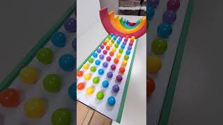 marble Run Race ASMR 102 Wooden Wave Course Colorful Marbles marblerun marblerunrace asmr [upl. by Alabaster]