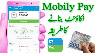 How to create Mobily pay account for send Money [upl. by Herzberg]