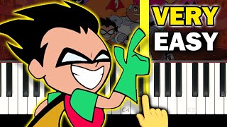 TEEN TITANS  Theme song  VERY EASY Piano tutorial [upl. by Whitby244]