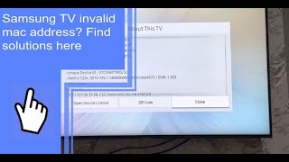 Samsung TV invalid mac address Find solutions here [upl. by Lavona]