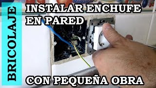 Instalar enchufe en pared de azulejo Pequeña obra eléctrica 041 [upl. by Tehcac]