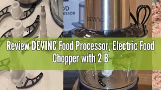 Review DEVINC Food Processor Electric Food Chopper with 2 Bowls 8 Cup8 Cup 2 Sets Blades 500W [upl. by Oremo20]