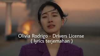 Olivia Rodrigo  drivers license lyrics terjemahan [upl. by Trellas]