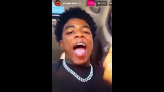 Yungeen Ace Reacts To Julio Foolio Passing On IG Live [upl. by Annalise442]