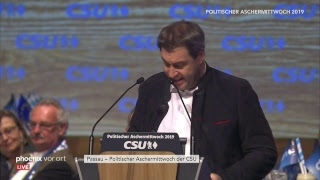 Politischer Aschermittwoch der CSU am 060319 [upl. by Llerral]