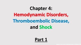 Hemodynamics Disorders Thromboembolic Disease And Shock Part 1  Dr Esgana [upl. by Fuchs]