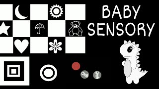 Baby Sensory Video with Music  Infant Visual Stimulation  Black and White Shapes  High Contrast [upl. by Erland686]