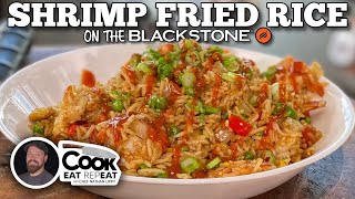 How to Make Shrimp Fried Rice on the Blackstone Griddle [upl. by Bartolome699]