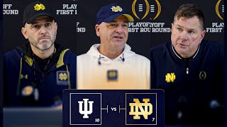 College Football Playoff Indiana  PostPractice Press Conference 121624  Notre Dame Football [upl. by Anwahsiek]