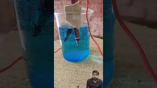 chemistry electrolysis experiment electrochemistry science scienceexperiment physics iitjee [upl. by Llyrehc]