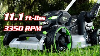 MOST Powerful Push Mower EGO 22quot Alum Deck Mower Review LM2200SP [upl. by Etsyrk]