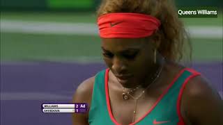 Serena Williams v Yaroslava Shvedova  Miami 2014 R2 Highlights [upl. by Jolynn]