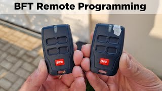 BFT remote programming  How to set up and code a new BFT remote control [upl. by Verlee]