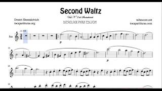 Waltz Nº 2 Sheet Music for Alto Saxophone amp Baritone Sax E Flat Vals by Shostakovich [upl. by Ellmyer822]