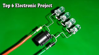 Top 6 Electronic Project Using 5mm RGB Led Z44N LDR Relay BC547 amp More Eletronic Components [upl. by Guimar745]