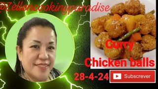 Curry Chicken BallsOwn Recipe Part 1 [upl. by Jeff]