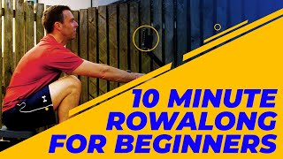 Indoor Rowing Workout for Beginners  10 minutes straight RowAlong [upl. by Kleeman]