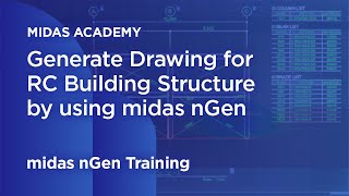 Generate Drawing for RC Building Structure by using midas nGen [upl. by Sup]