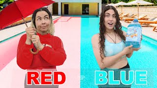 BEST 1 COLOR POOL PARTY CHALLENGE [upl. by Ronnoc]