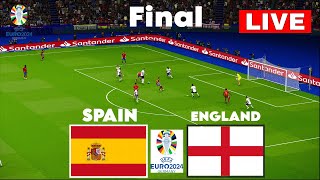 🔴LIVE  ENGLAND vs SPAIN I UEFA EURO 2024 FINAL MATCH I FULL MATCH STREAMING I eFOOTBALL PES 21 [upl. by Bodi10]