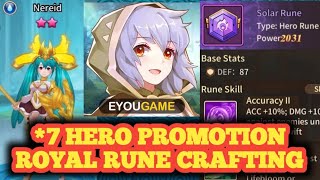 Eloras Raid 7 Stars Hero Promotion Crafting Royal Rune Gameplay Part 3  Idle Legends [upl. by Elegna]