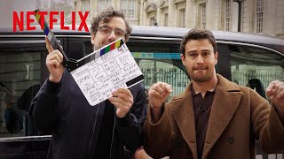 Theo James amp Daniel Ings Take A Tour Of London  Netflix [upl. by Felicidad]