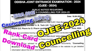 Ojee web based Councelling Started 2024Ojee Btech Bpharm MBA mca mtech councelling date  odisha [upl. by Aivatnohs]