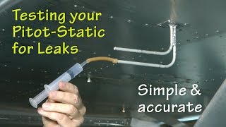 Leak Testing your Aircrafts PitotStatic System Easy amp Simple [upl. by Sass]