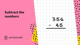 SUBTRACT THE NUMBERS explained by Photomath [upl. by Sydel]