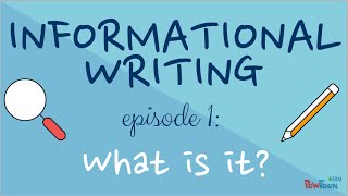 Informational Writing for Kids  Episode 1 What Is It [upl. by Lindahl]