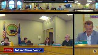 Tolland Town Council June 25 2024 [upl. by Yeffej]